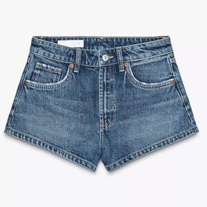 Zara Mid Rise Jean Shorts